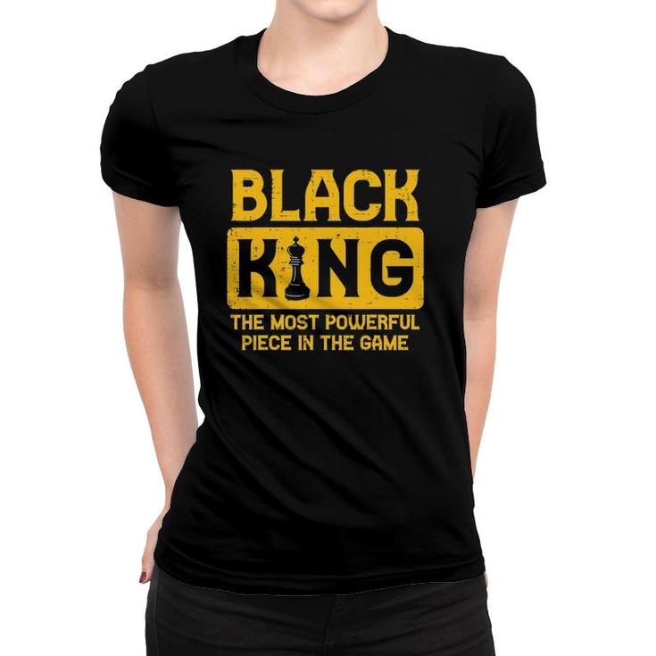 Mens Black King Chess Black Pride History Bhm African Men Gift Women T-shirt