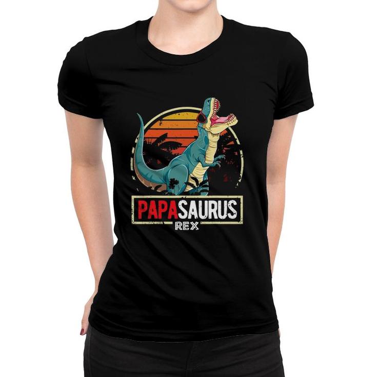 Mens Papasaurus Trex Dinosaur Funny Papa Saurus Matching Birthday Women T-shirt