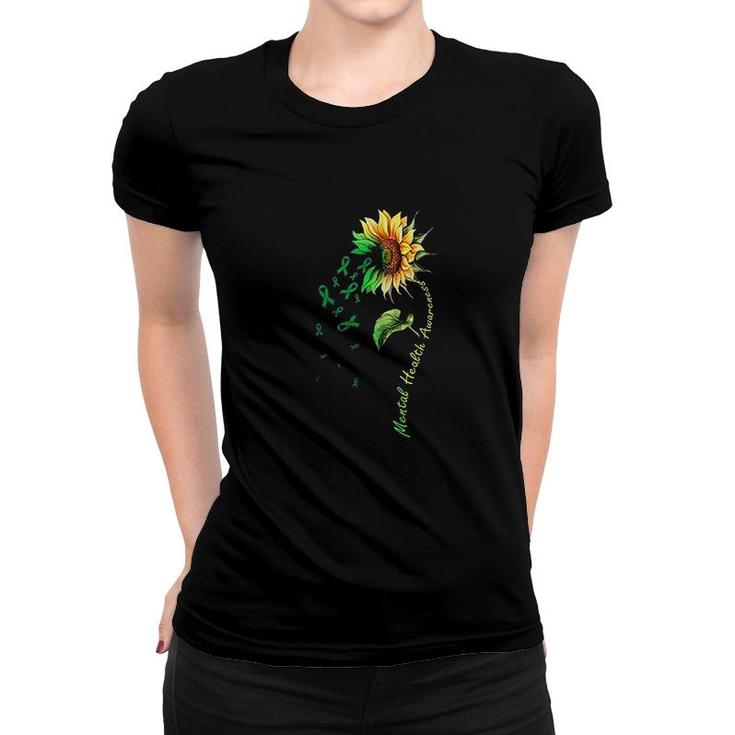 Mental Health Awareness Sunflower Women T-shirt