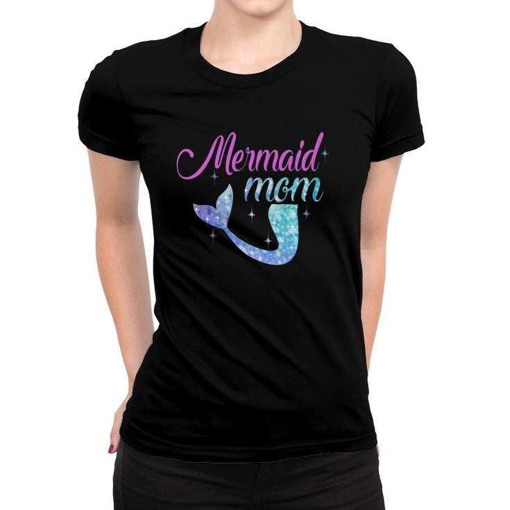Mermaid Mom Mother's Day Mermom Bridesmaid Party Gifttee Women T-shirt