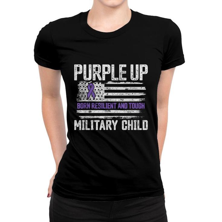 Military Child Military Kids Purple Up Military Child Women T-shirt