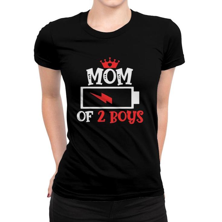 Mom Of 2 Boys Mothers Day Women T-shirt