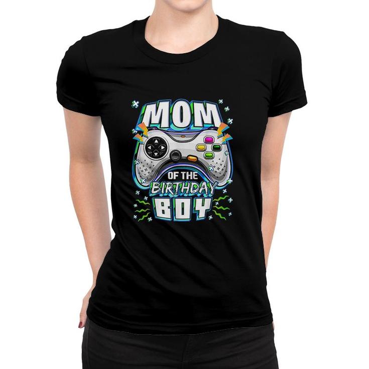 Mom Of The Birthday Boy Matching Video Gamer  Women T-shirt