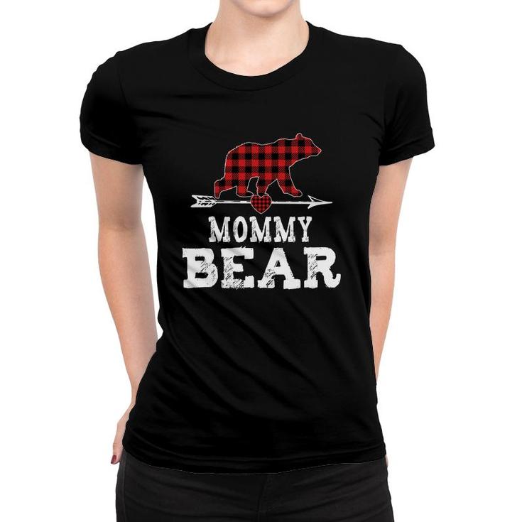 Mommy Bear Buffalo Plaid Women T-shirt