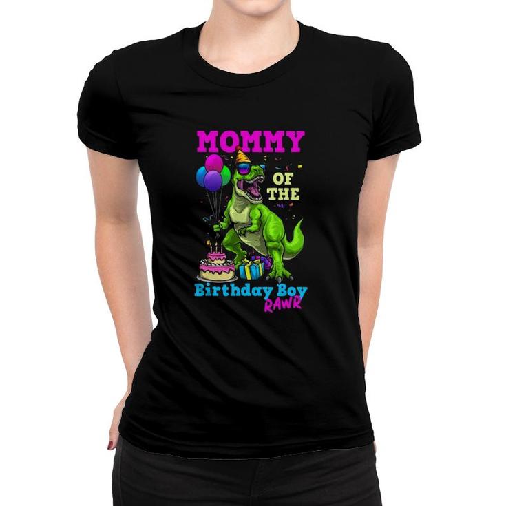 Mommy Birthday Boy Dinosaurrex Dino Party Women T-shirt