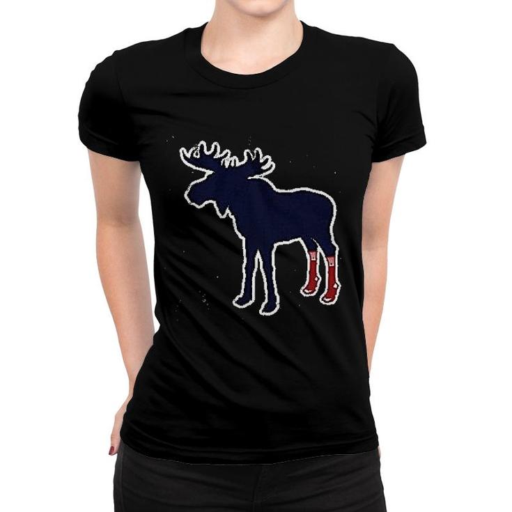 Moose With Socks Boston Women T-shirt