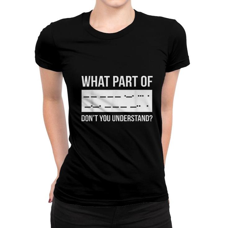 Morse Code Shortwave Women T-shirt