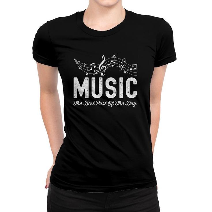 Music Lovers Gift Musical Notes Musician Music Teacher Women T-shirt