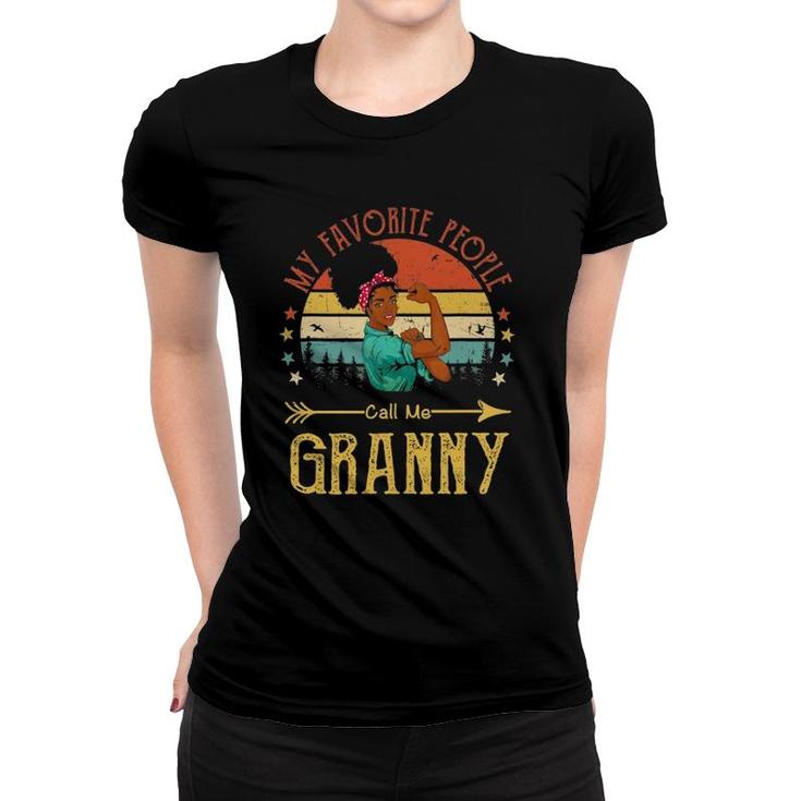 My Favorite People Call Me Granny Mother's Day Vintage Women T-shirt