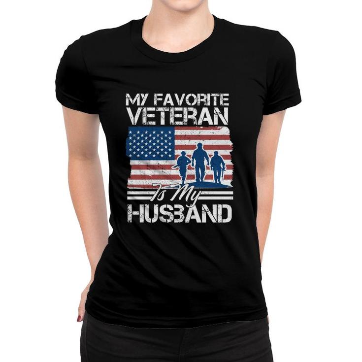 My Favorite Veteran Is My Husband Women T-shirt