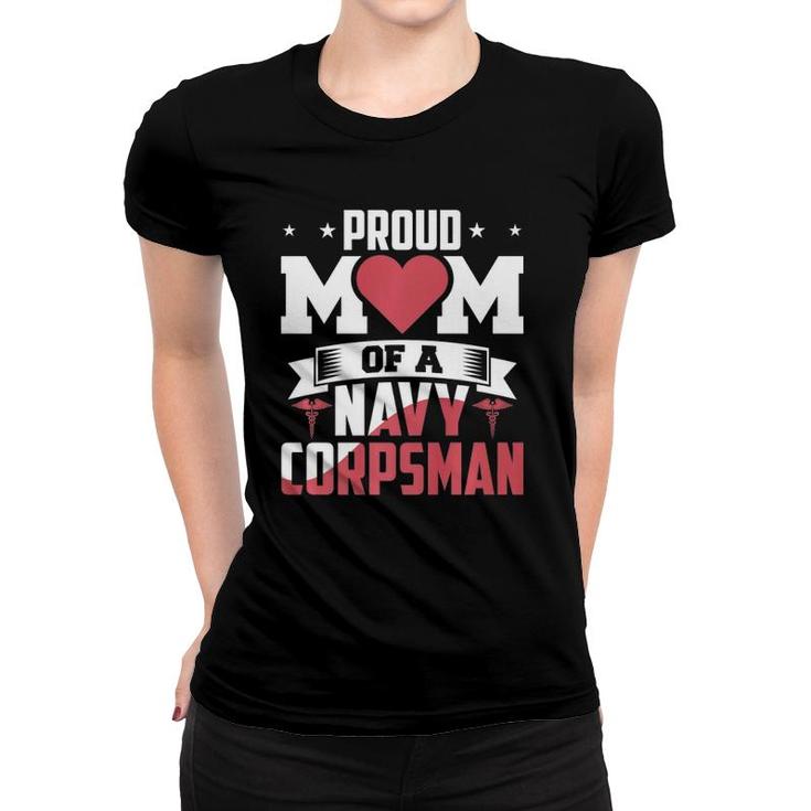 Navy Corpsman  Proud Mom Women T-shirt