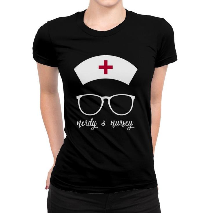 Nerdy & Nursey - For Gamer Geek Healthcare Workers Women T-shirt