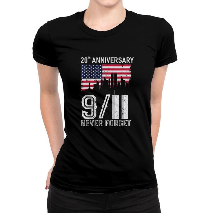 Never Forget Day Memorial 20Th Anniversary 911 Patriotic V2 Women T-shirt