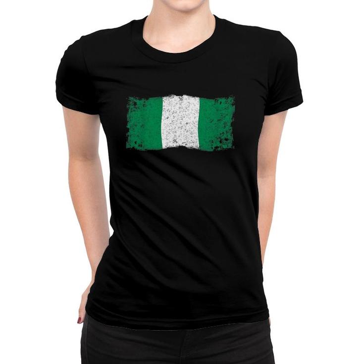 Nigeria Nigerian Vintage National Flag Retro Women T-shirt
