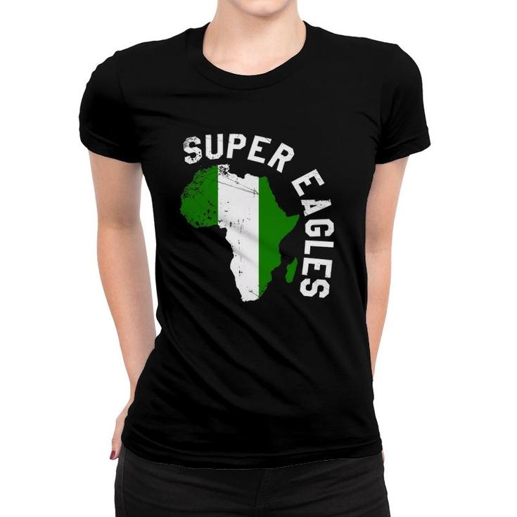 Nigerian Soccer Flag Super Eagle Women T-shirt