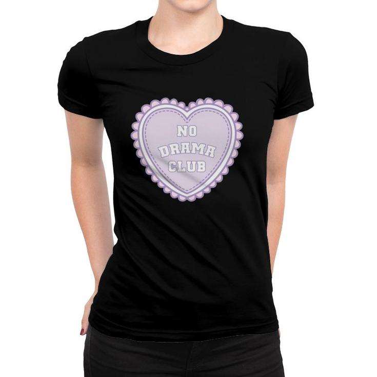 No Drama Club K-12 Top Cute Pastel Purple Heart  Women T-shirt