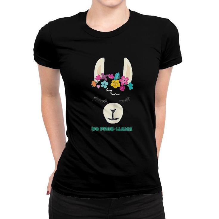 No Prob Llama Gift Alpaca Lovers Women T-shirt