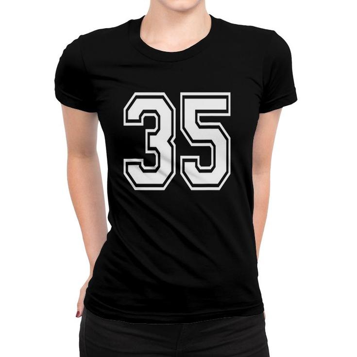 Number 35 Numbered Uniform Sports Jersey Team 35Th Birthday T-Shirt ...