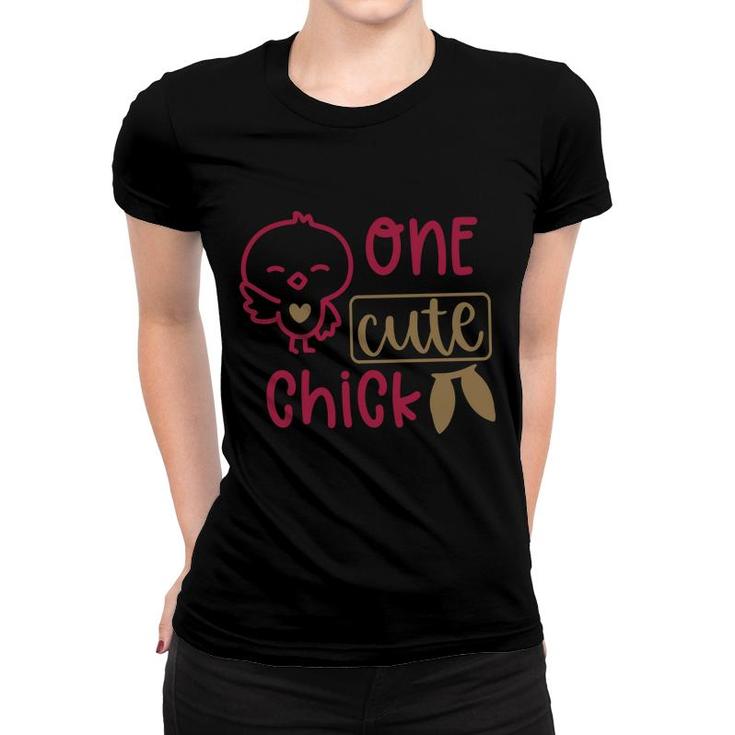 One Cute Chick Black Women T-shirt