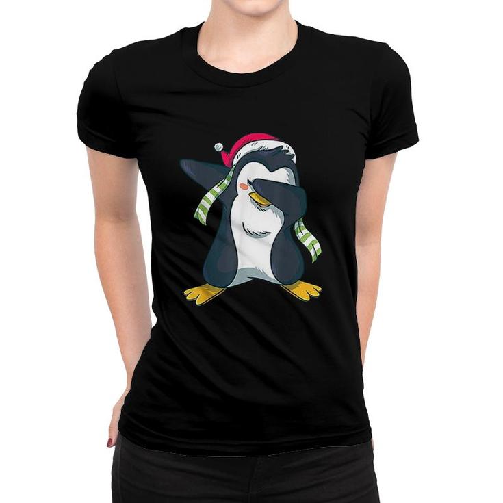 Penguin Dabbing Funny Women T-shirt