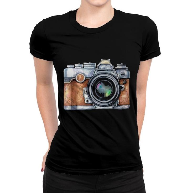 Photographer Vintage Tetro Photography Camera   Women T-shirt