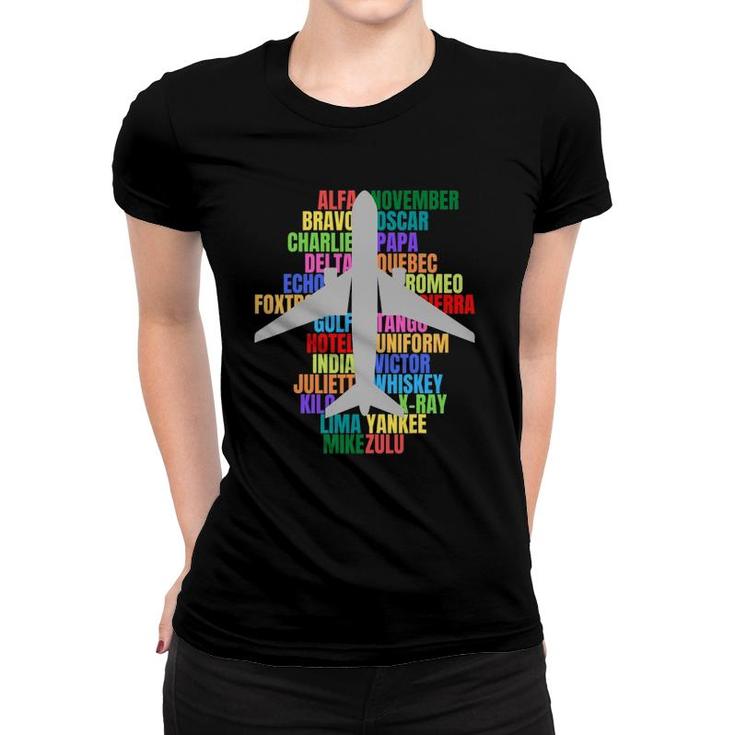 Pilot Alphabet - Pilot & Copilot Alphabet Aeroplane Men's Women T-shirt