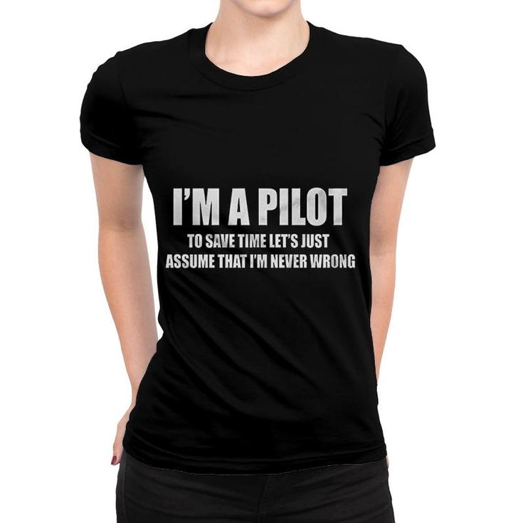 Pilot Aviation Flight School Airplane Women T-shirt