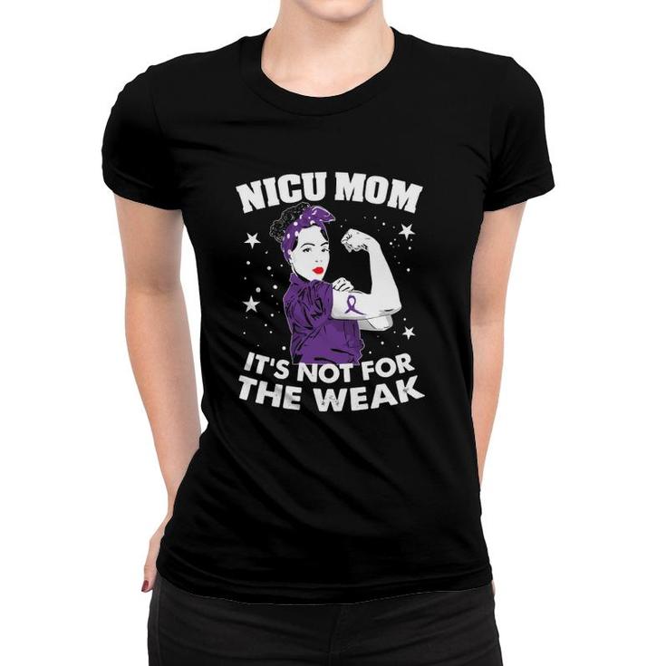 Preemie Day Tee Nicu Mom Awareness Month Purple Ribbon Gift Women T-shirt