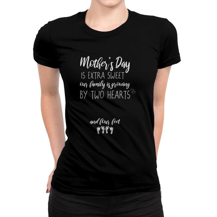 Pregnant Mom Reveal Mother's Day Twin Pregnancy Announcement Women T-shirt