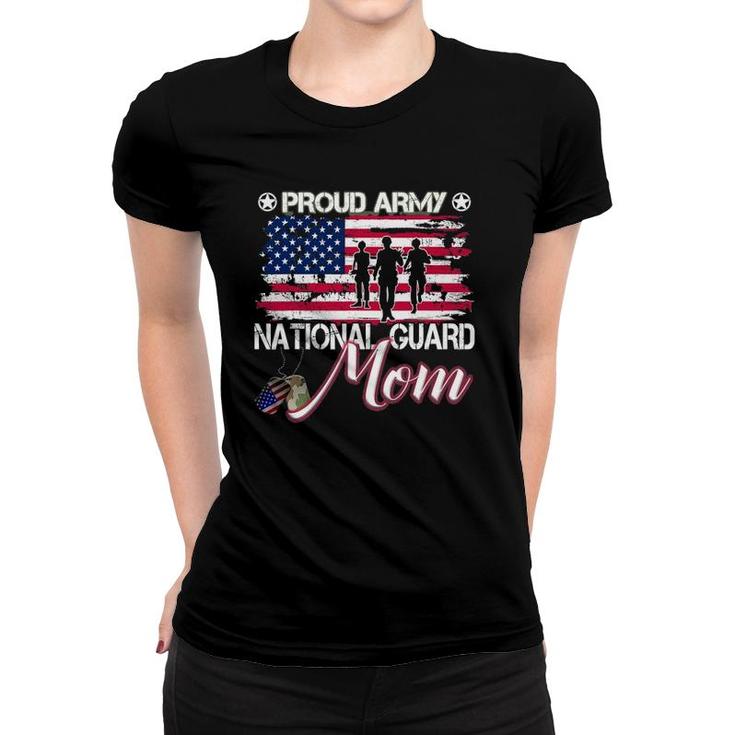 Proud Army National Guard Mom Usa Hear Mothers Day Women T-shirt