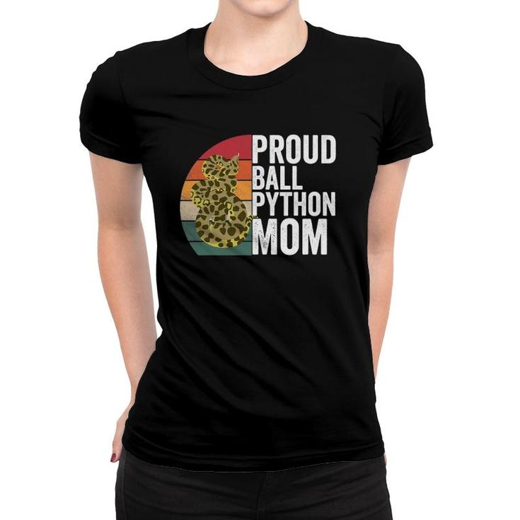 Proud Ball Python Mom Snake Apparel Reptile Quote Women T-shirt