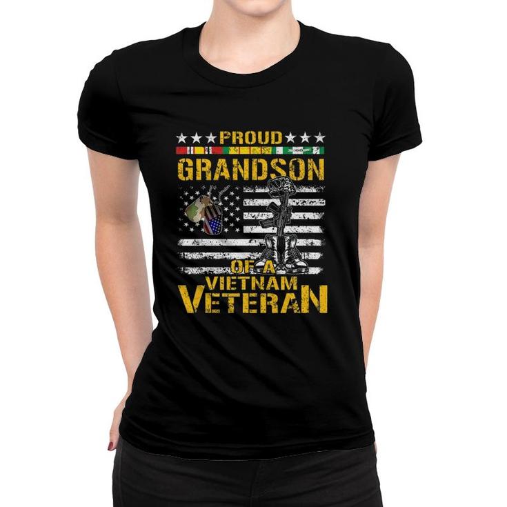 Proud Grandson Of A Vietnam Veteran  Vietnam War Vet Women T-shirt