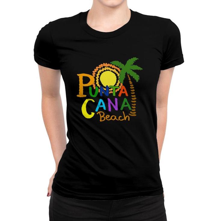 Punta Cana Beach Sun Palm Tree Women T-shirt