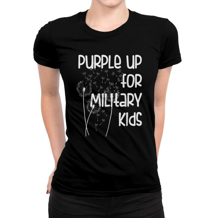 Purple Up For Military Kids - Month Of The Military Child  Women T-shirt