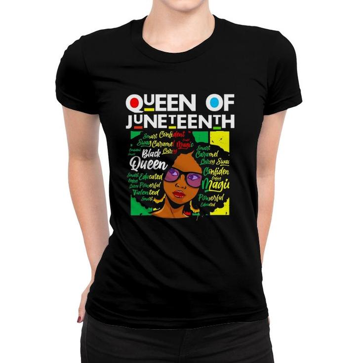 Queen Of Juneteenth Black Girl Magic Melanin Women Girls Women T-shirt