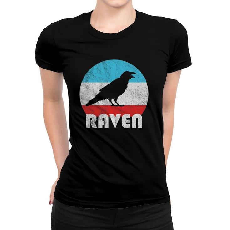 Raven Vintage Retro Silhouette Gift Women T-shirt