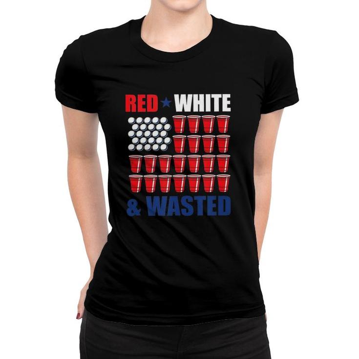 Red White And Wasted  Women T-shirt