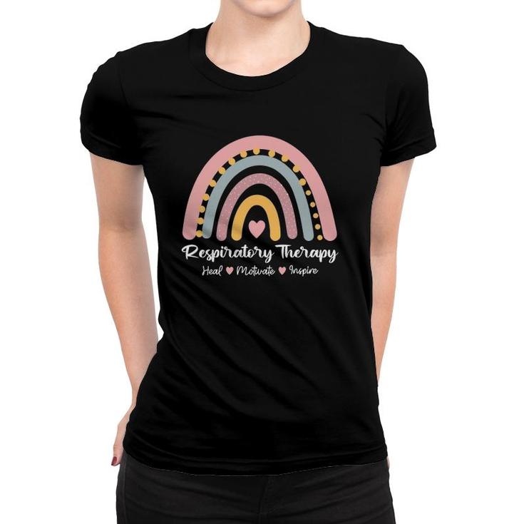 Respiratory Therapy Rt Care Week Rainbow Cute Rrt Women T-shirt