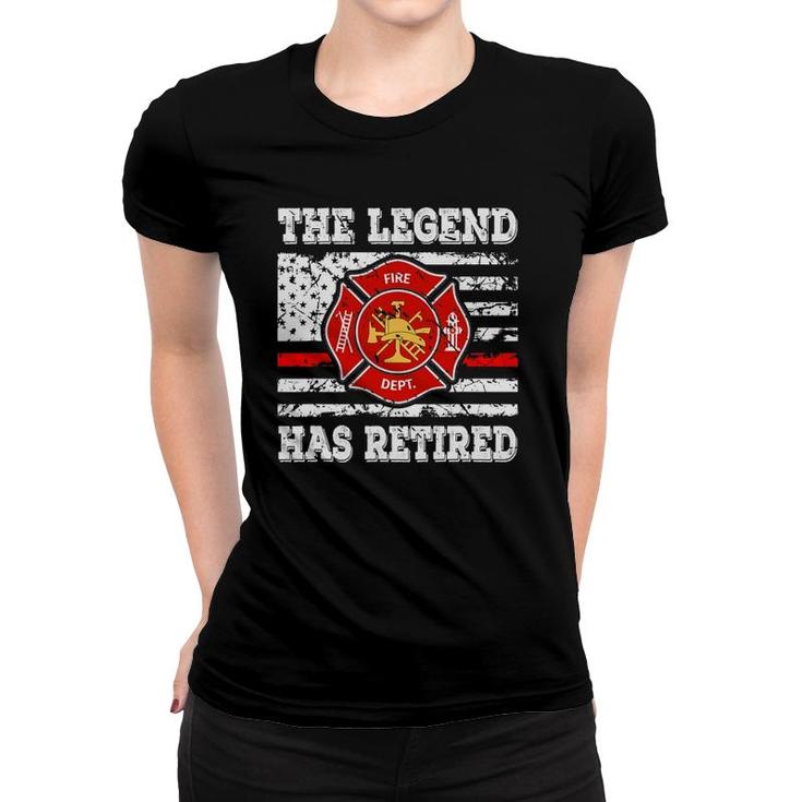 Retired Fireman 911 Rescue Retirement Gift Firefighter Women T-shirt