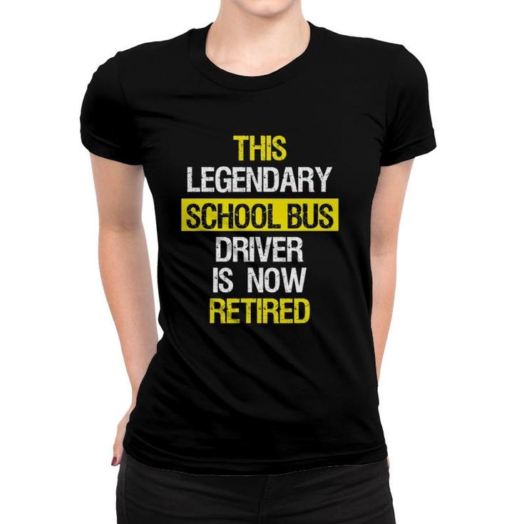 Retired School Bus Driver Gifts  Distressed Pension Women T-shirt