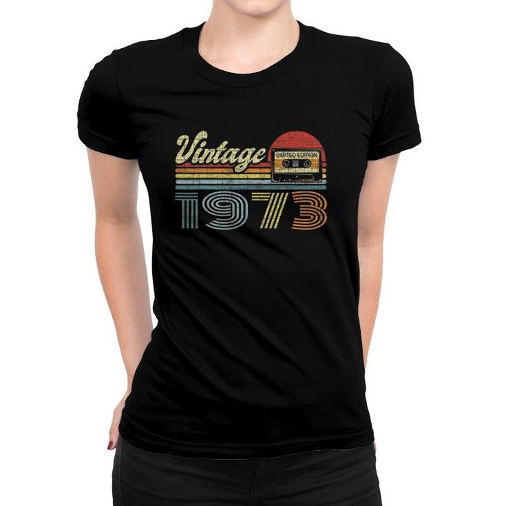 Retro Audio Cassette Vintage Since 1973 49Th Birthday Women T-shirt