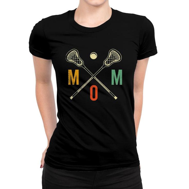 Retro Lacrosse Mom Lax Mom Lax Player Team Sports Lover Cute Women T-shirt