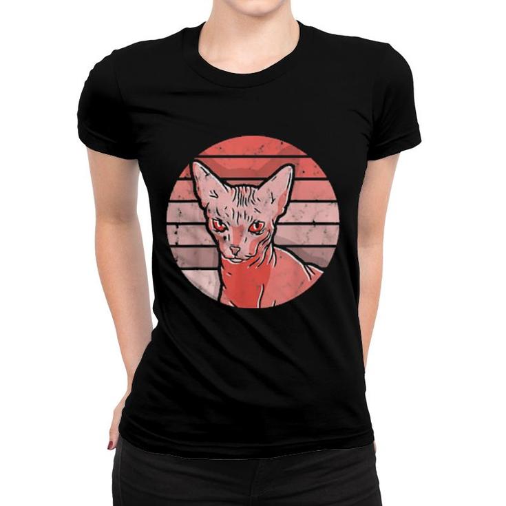 Retro Sphynx Katze Motiv Haustier Kätzchen Katzen Sphynx  Women T-shirt