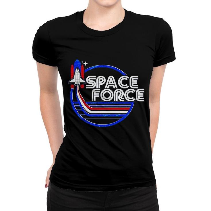 Retro Usa American Space Force Women T-shirt