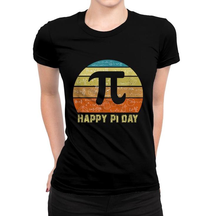 Retro Vintage Happy Pi Day Math Teacher Students Kids 314  Women T-shirt