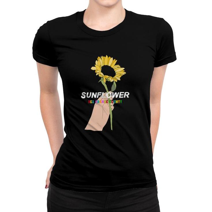 Rex Sunflower Orange Color County Women T-shirt