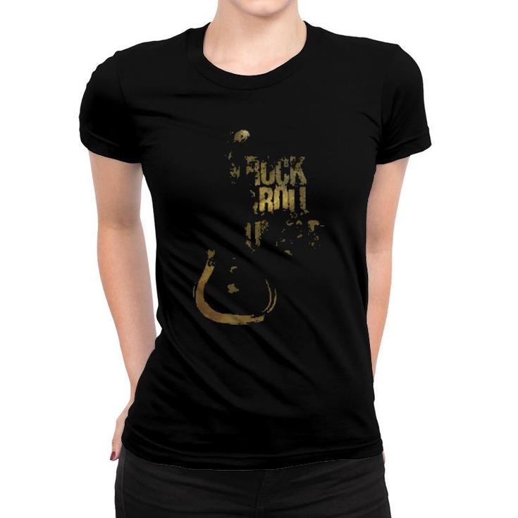 Rock And Roll Uncle Guitar Silhouette Women T-shirt