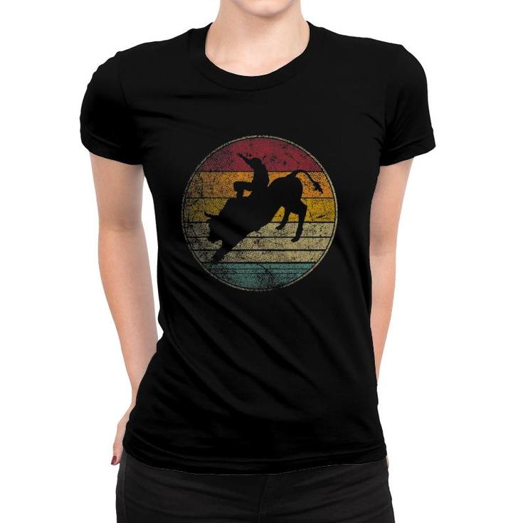 Rodeo Retro Style Bull Riding Cowboy Horse Men Women Kids Women T-shirt
