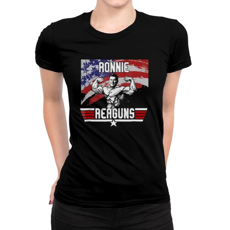 Ronnie Reaguns Patriot American Flag Women T-shirt