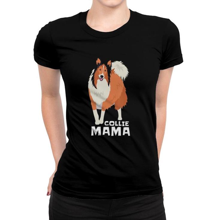 Rough Collie Mama Dog Pet Women T-shirt